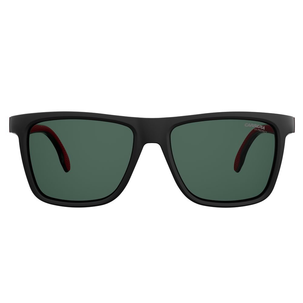 Carrera Black Injected Sunglasses – Unisex, Green Lenses