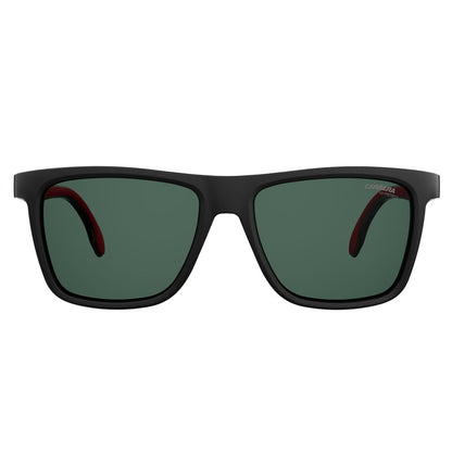 Carrera Black Injected Sunglasses – Unisex, Green Lenses