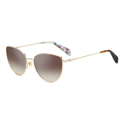 Kate Spade Women’s Sunglasses – Gold Metal Frame, Brown Lenses