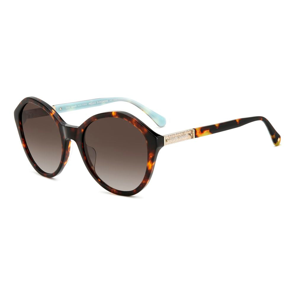 Kate Spade Women’s Sunglasses – Brown Cat-Eye Frame, Dark Lenses