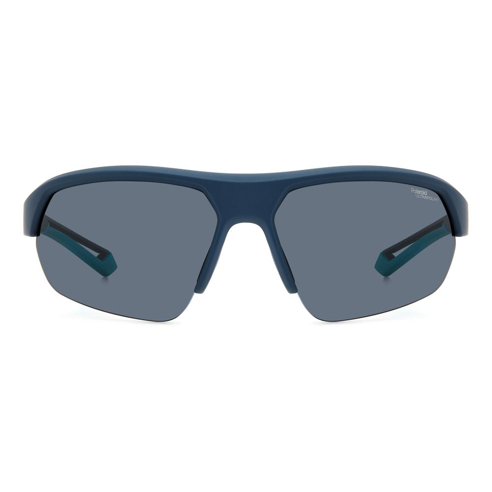 Polaroid Unisex Sunglasses – Blue Resin Frame, Grey Lenses