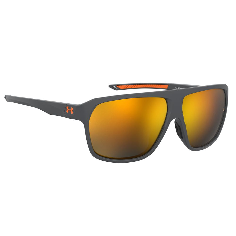 Under Armour Unisex Sunglasses – Gray Frame, Mirrored Orange Lenses