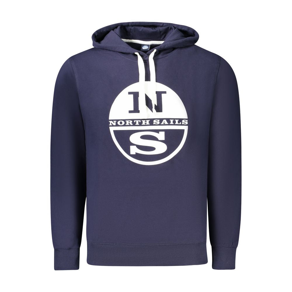 North Sails Blue Cotton Men's Hoodie 3XL