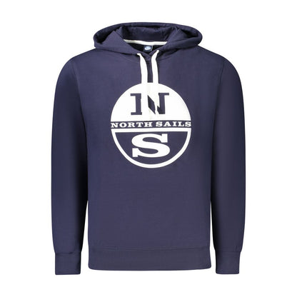 North Sails Blue Cotton Men's Hoodie 3XL