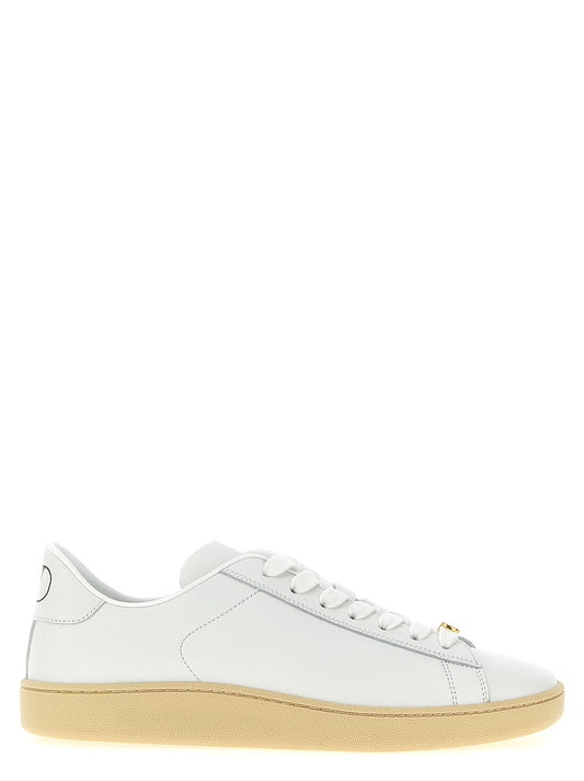 Valentino Garavani White Calfskin Royco Low Top Sneakers