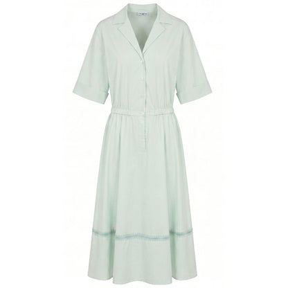 Malo Green Cotton Women Dress IT40|S