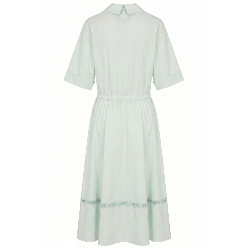 Malo Green Cotton Women Dress IT40|S