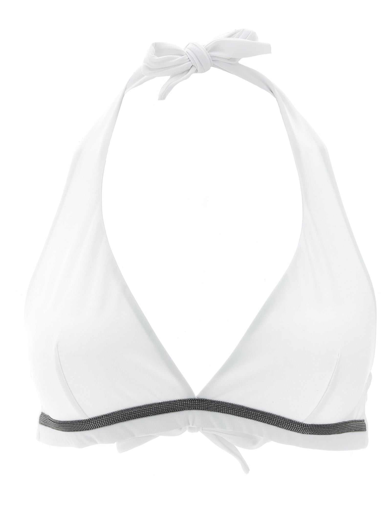 Brunello Cucinelli White Polyamide Bikini Top