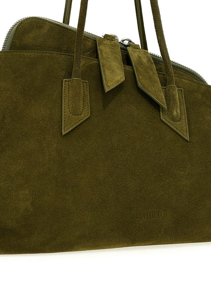 The Attico Bicolor Calfskin Shoulder Bag in Green