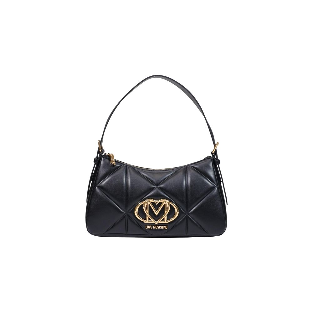 Love Moschino Black Polyethylene Handbag - BORSA PU EMBOSSED JC4032PP1