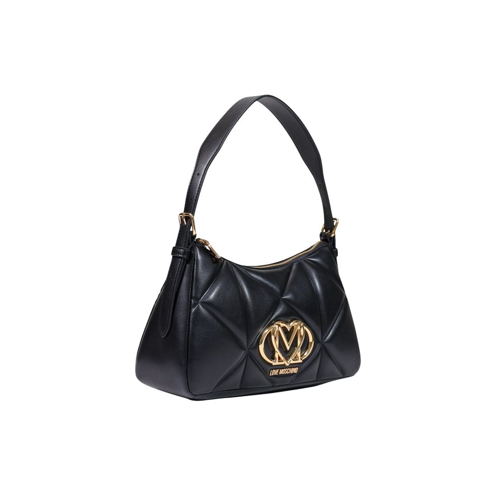 Love Moschino Black Polyethylene Handbag - BORSA PU EMBOSSED JC4032PP1