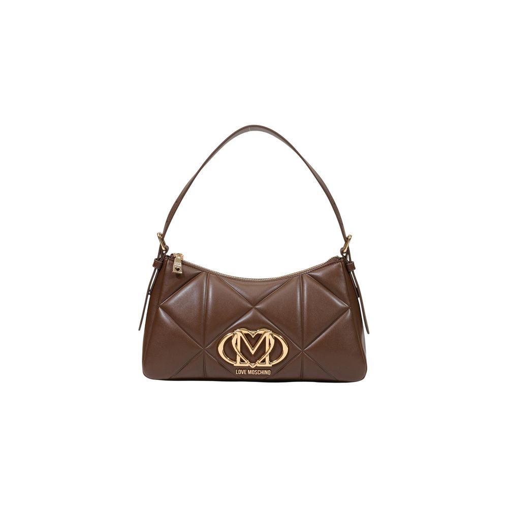 Love Moschino Brown Polyethylene Handbag - BORSA PU EMBOSSED JC4032PP1