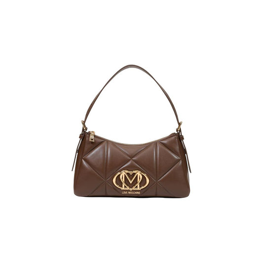Love Moschino Brown Polyethylene Handbag - BORSA PU EMBOSSED JC4032PP1
