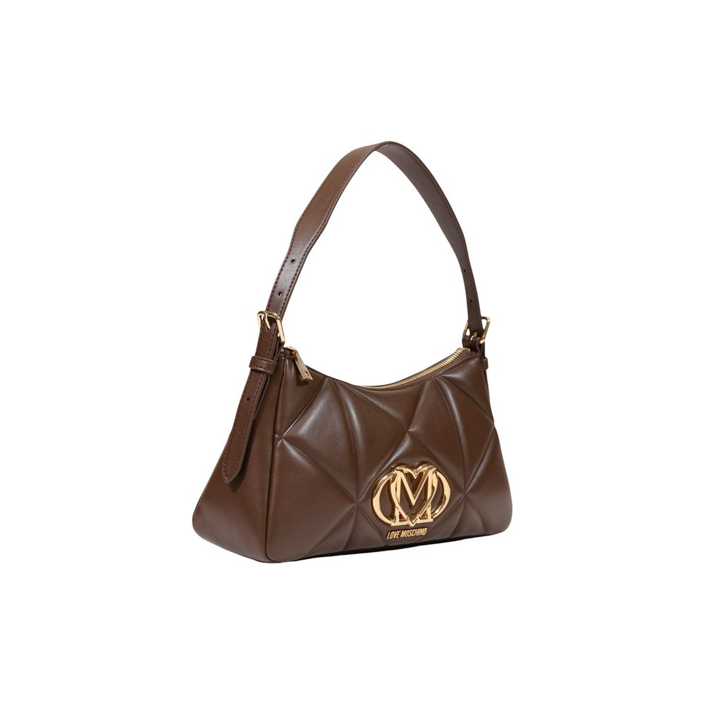Love Moschino Brown Polyethylene Handbag - BORSA PU EMBOSSED JC4032PP1