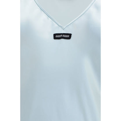 Miu Miu Blue Viscose Casual Dress