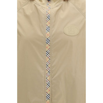 Burberry Beige Nylon Hooded Jacket for Men