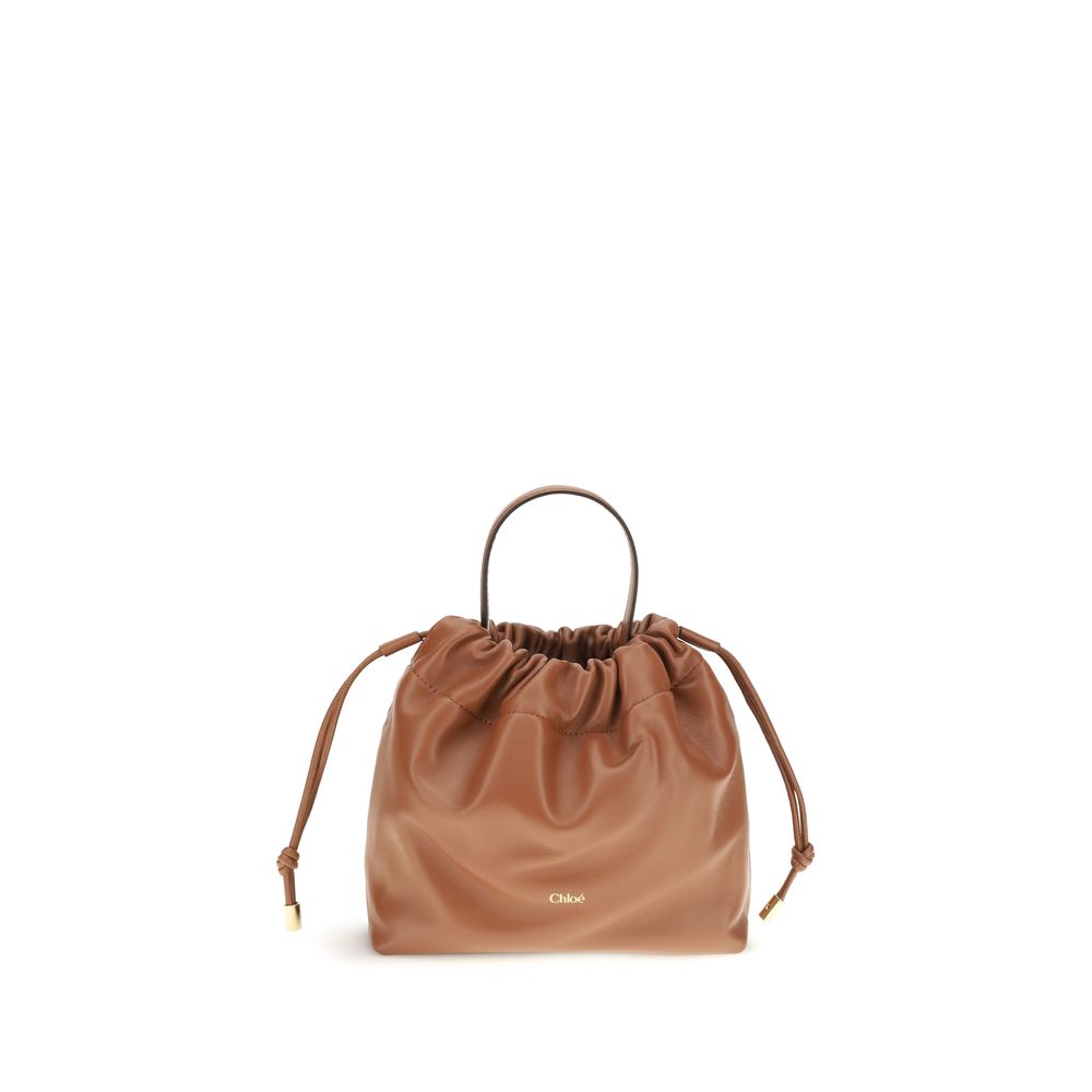 Chloé Brown Icons Lamb Leather Chain Shoulder Bag