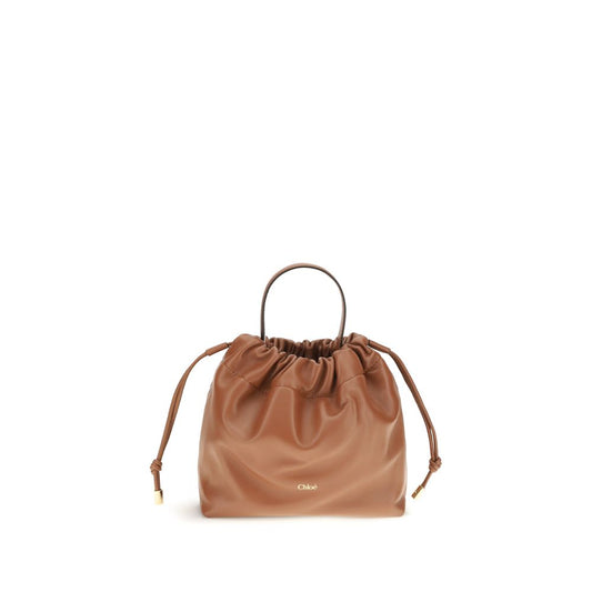 Chloé Brown Icons Lamb Leather Chain Shoulder Bag