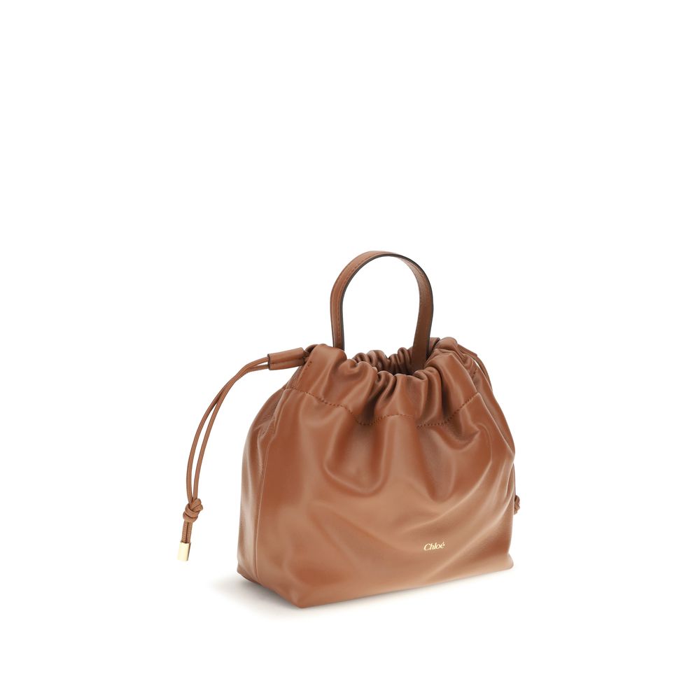 Chloé Brown Icons Lamb Leather Chain Shoulder Bag
