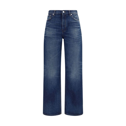 Haikure Korea Jeans Blue Cotton Denim