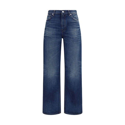 Haikure Korea Jeans Blue Cotton Denim