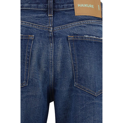 Haikure Korea Jeans Blue Cotton Denim