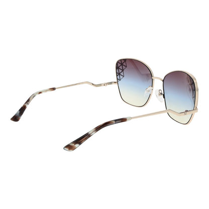 Marciano by Guess Women’s Sunglasses – Gold Butterfly Frame, Blue Gradient Lenses