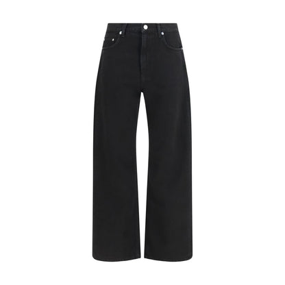 Haikure Winny Black Cotton Straight-Leg Jeans