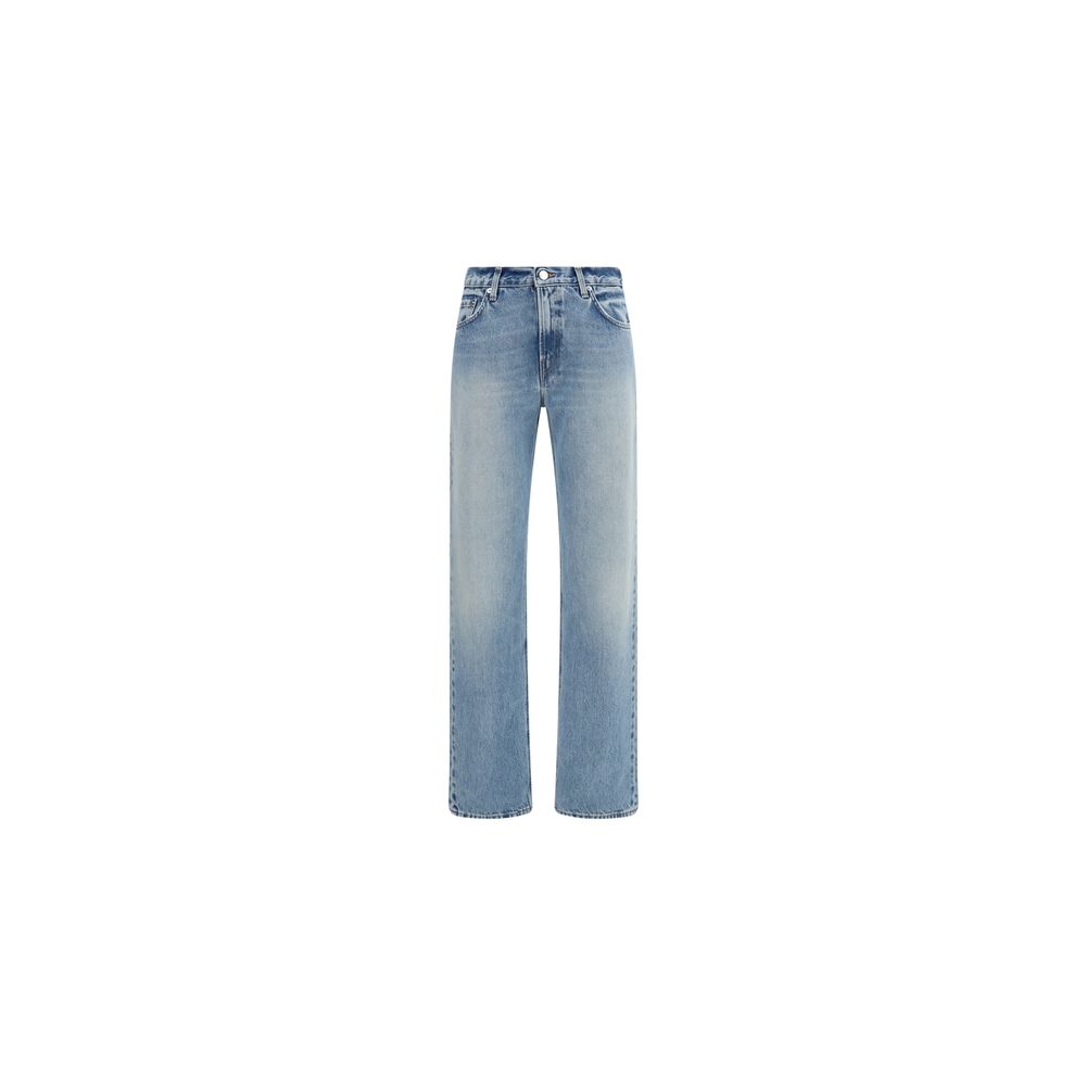 Haikure Lisa Blue Cotton Straight-Leg Jeans