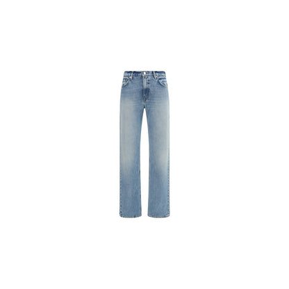 Haikure Lisa Blue Cotton Straight-Leg Jeans