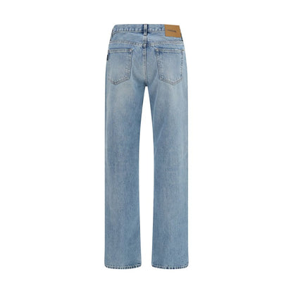 Haikure Lisa Blue Cotton Straight-Leg Jeans