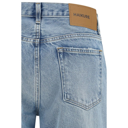 Haikure Lisa Blue Cotton Straight-Leg Jeans
