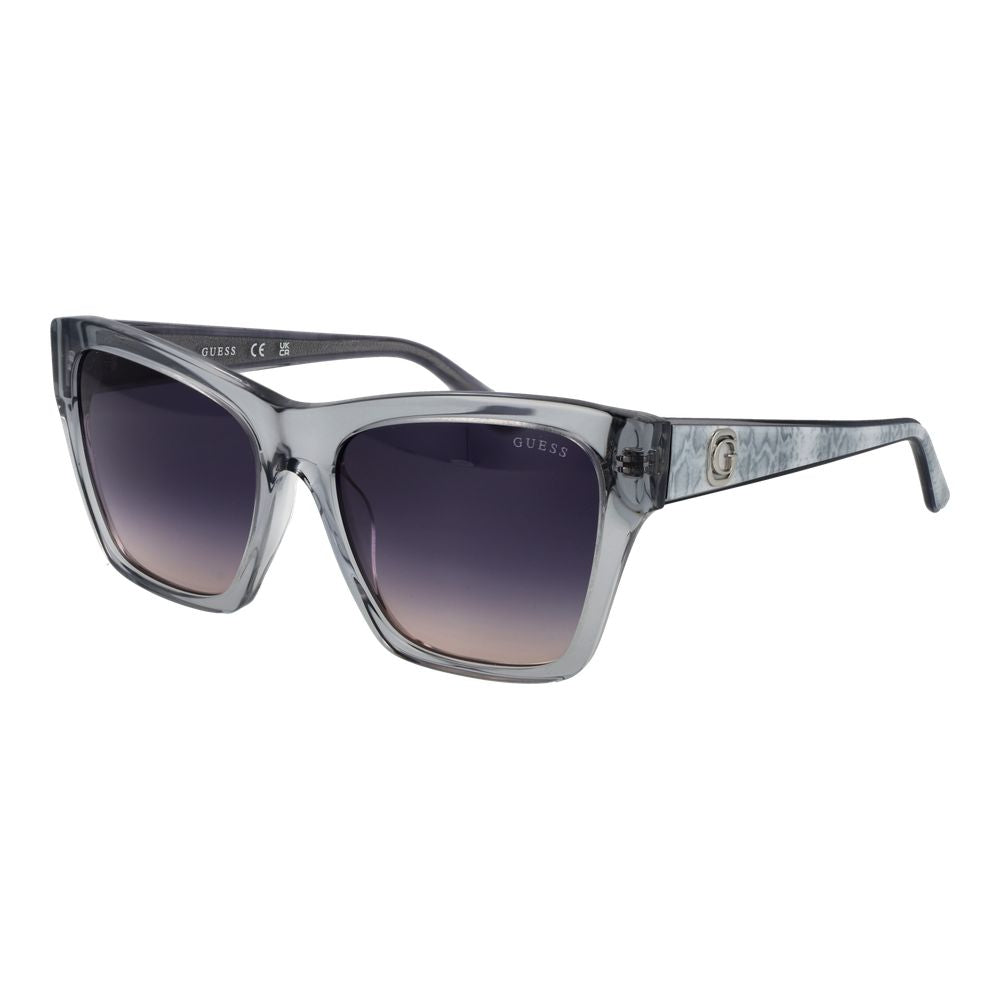 Guess Women's Sunglasses – Grey Square Frame, Blue Gradient Lenses