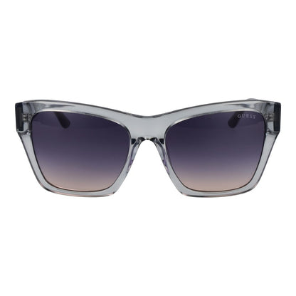 Guess Women's Sunglasses – Grey Square Frame, Blue Gradient Lenses
