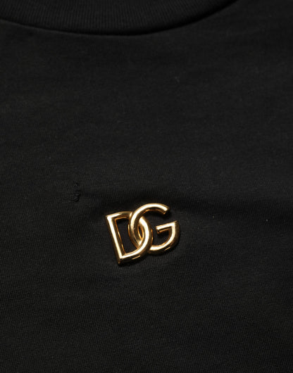 Dolce & Gabbana Black Metal DG Logo Short Sleeves T-shirt