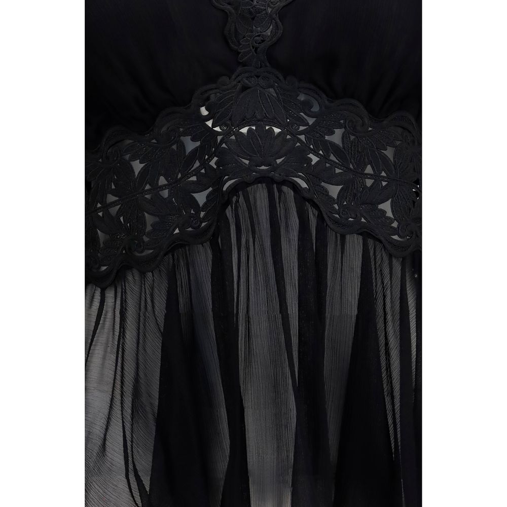 Zimmermann Black Viscose Blouse - Luna Peplum Design