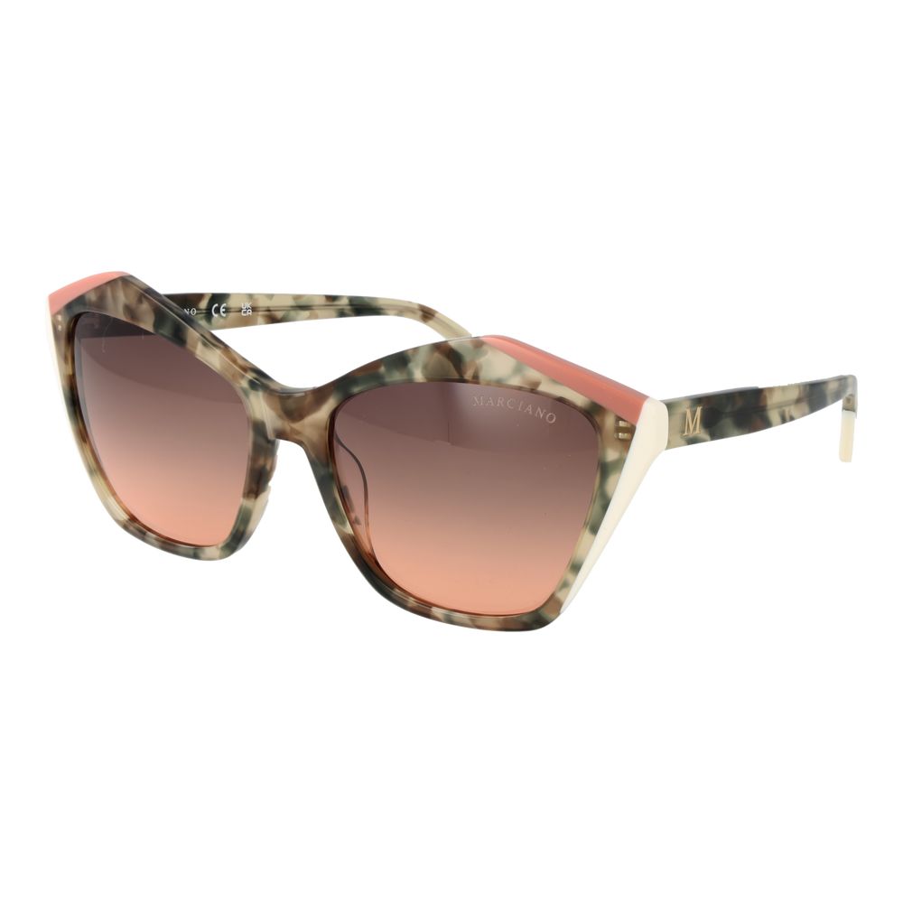 Marciano by Guess Women’s Sunglasses – Olive Butterfly Frame, Rose Gradient Lenses
