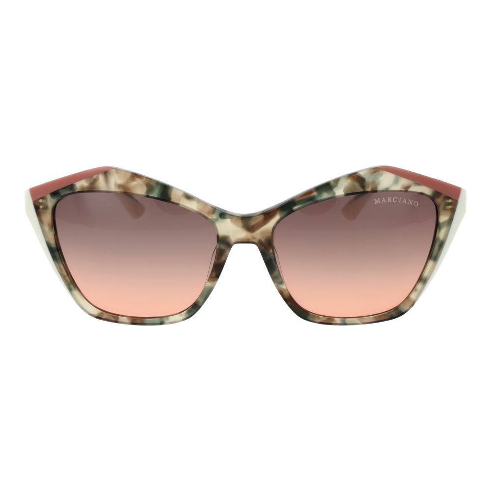 Marciano by Guess Women’s Sunglasses – Olive Butterfly Frame, Rose Gradient Lenses
