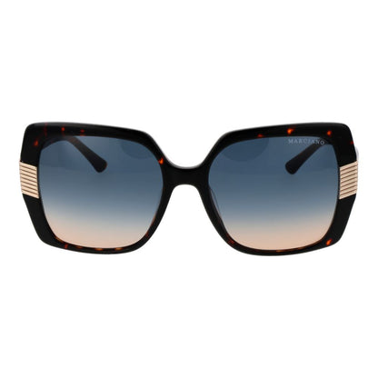 Marciano by Guess Women’s Sunglasses – Brown Butterfly Frame, Blue Gradient Lenses