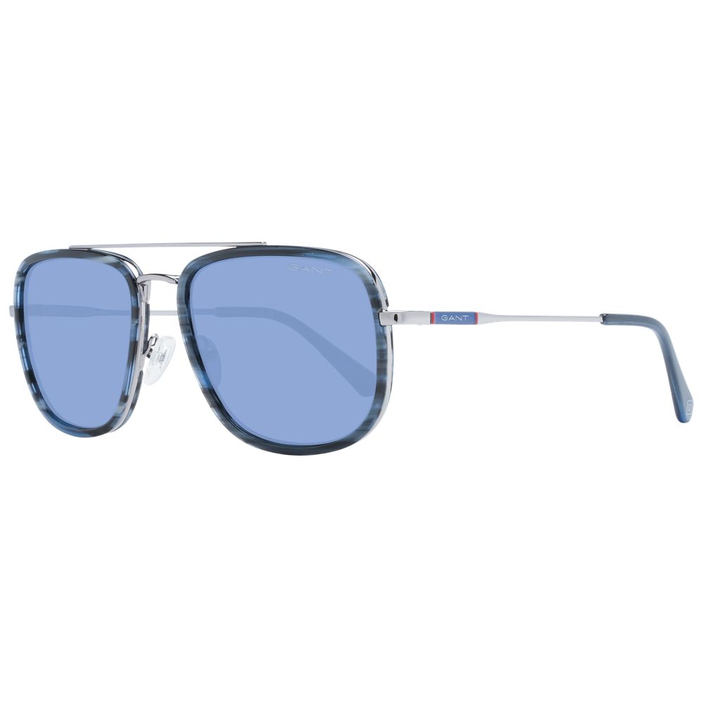 Gant Men’s Sunglasses – Blue Metal Aviator Frame, Blue Lenses