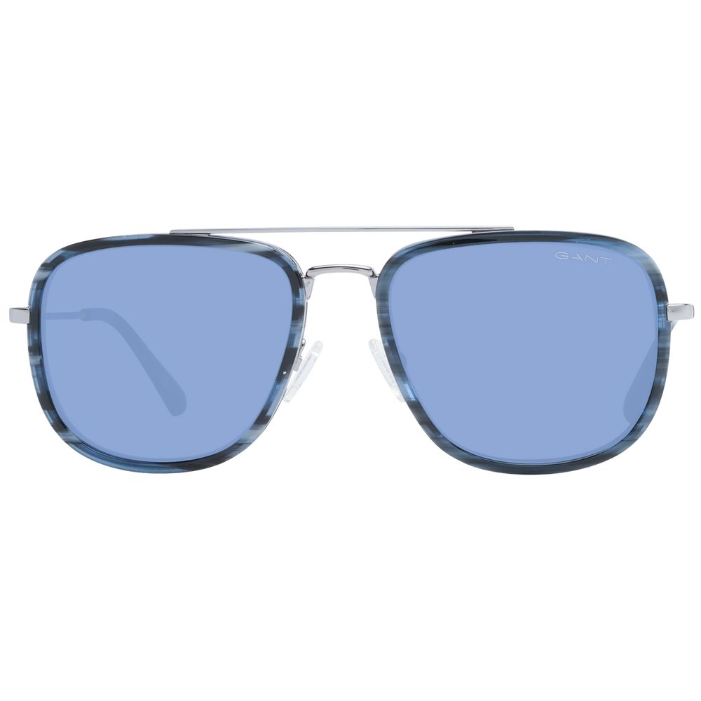 Gant Men’s Sunglasses – Blue Metal Aviator Frame, Blue Lenses