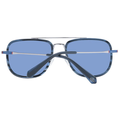 Gant Men’s Sunglasses – Blue Metal Aviator Frame, Blue Lenses