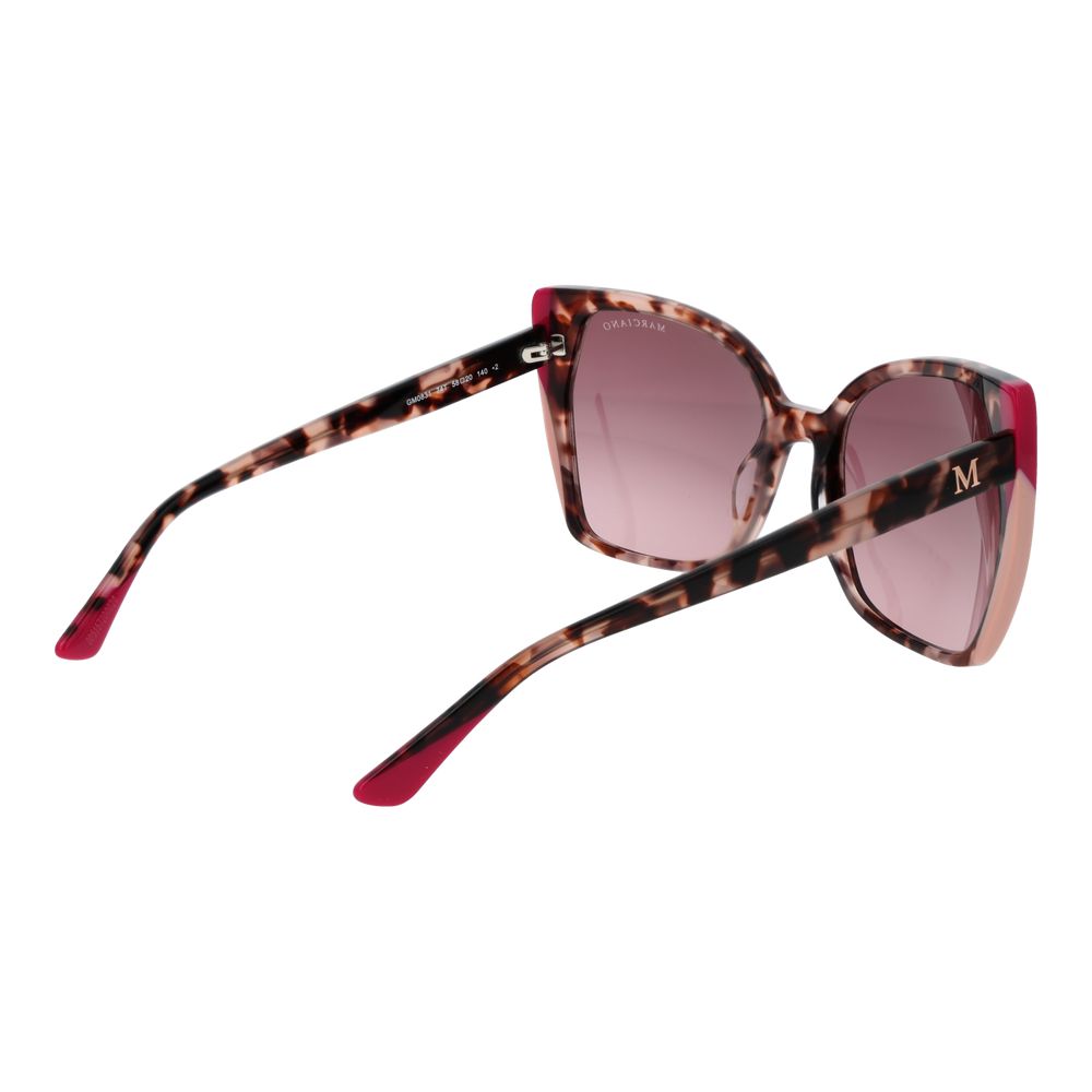 Marciano by Guess Women’s Sunglasses – Brown Butterfly Frame, Gradient Lenses
