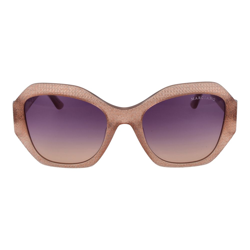 Marciano by Guess Women’s Sunglasses – Natural Butterfly Frame, Purple Gradient Lenses
