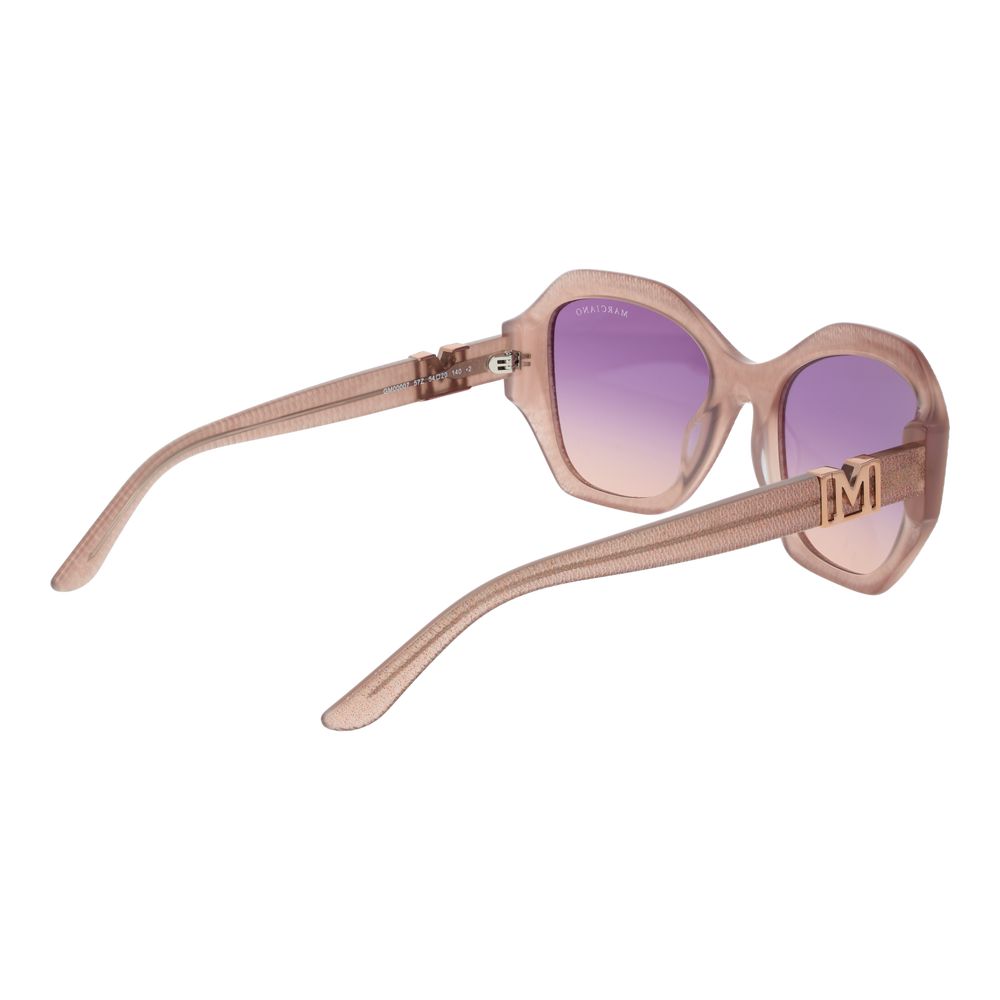 Marciano by Guess Women’s Sunglasses – Natural Butterfly Frame, Purple Gradient Lenses
