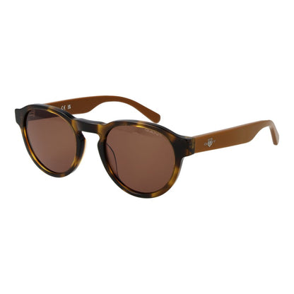 Gant Men’s Sunglasses – Brown Panto Frame, Yellow Lenses