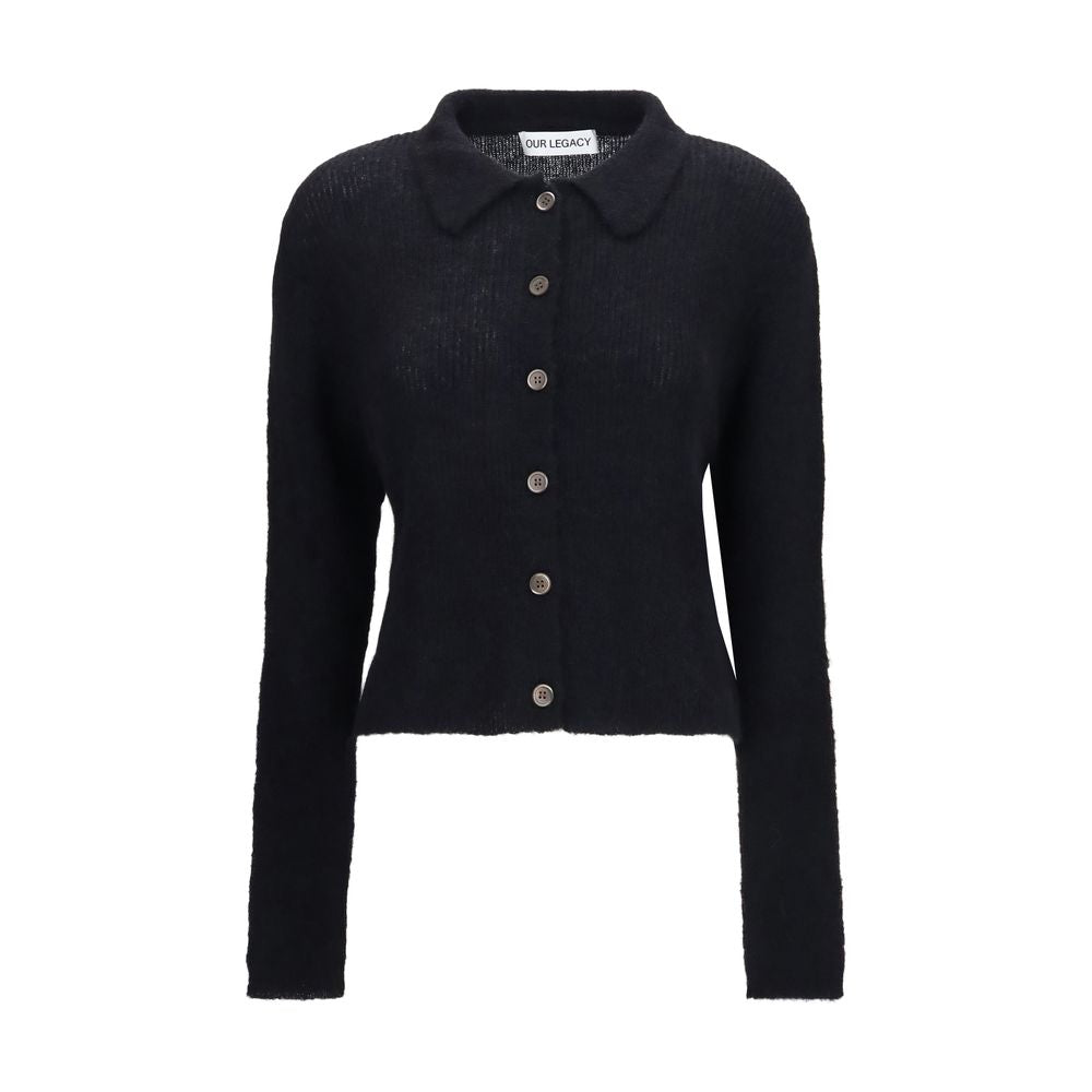 Our Legacy Black Alpaca Vicugna Pacos Polo Shirt IT36 | XS, IT38 | S, IT40 | M