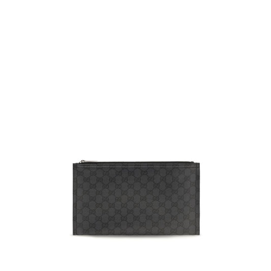 Gucci Essence Classic Large Pouch - Black Fabric Shoulder Bag
