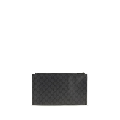 Gucci Essence Classic Large Pouch - Black Fabric Shoulder Bag