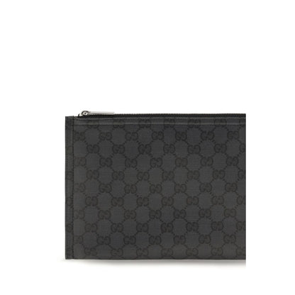 Gucci Essence Classic Large Pouch - Black Fabric Shoulder Bag